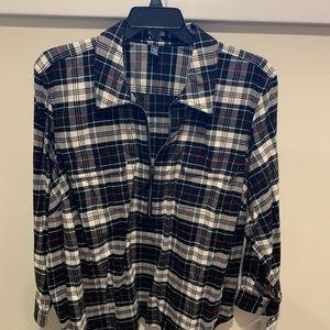 Flannel zip front shirt 3x